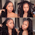 QVR French Curl Human Bulk Hair Extensions for Boho Knotless Braiding