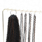 QVR Brown Highlight Feather Crochet Human Hair #P1B/4 Afro Kinky Curly Machine Made Crochet Weave Hair Extensions
