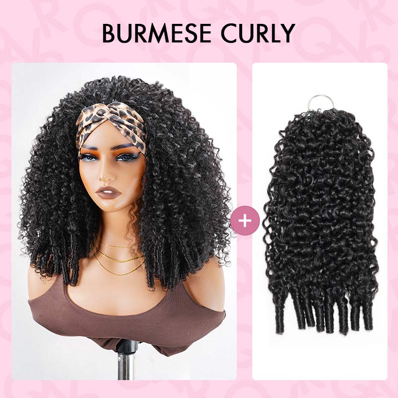 QVR Miracle Knots X Half Wig Hack Seamless Miracle Braids Human Hair Crochet Weave Hair Extension