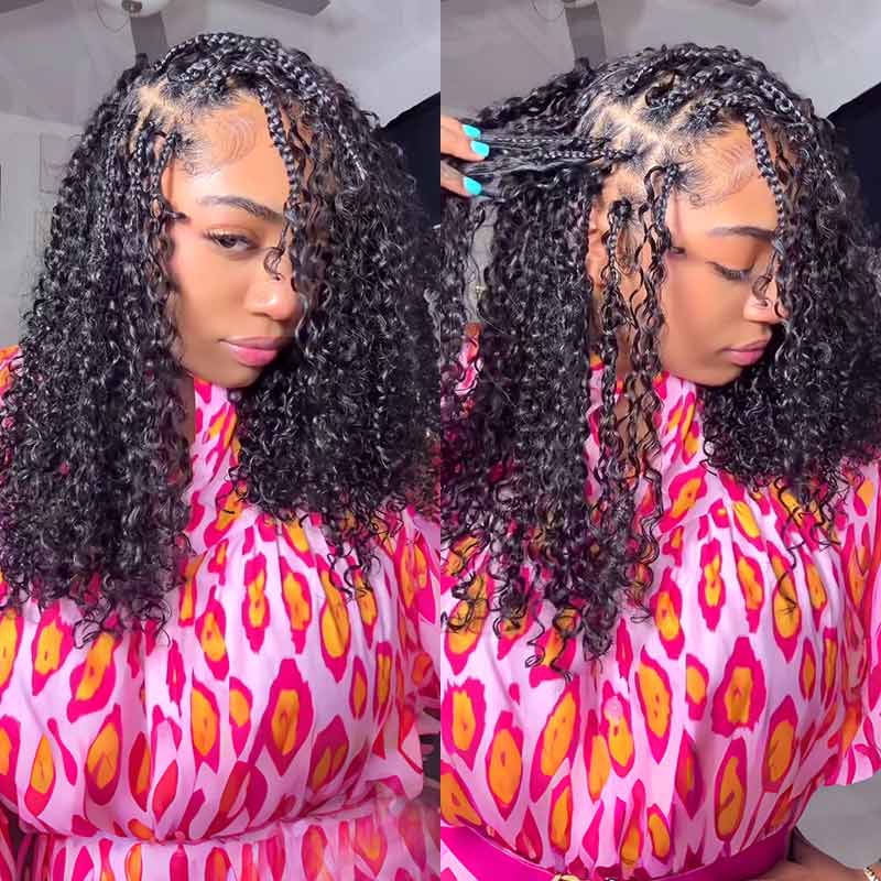 QVR Burmese Curly Crochet Hair Natural Black Machine Made Feather Crochet Human Hair Extension