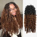 QVR #T1B/30 Feather Crochet Human Hair Burmese Curly Machine Made Crochet Weave Hair Extensions