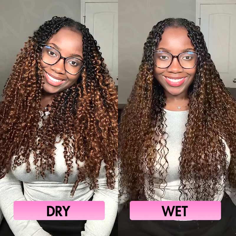 QVR #T1B/30 Feather Crochet Human Hair Burmese Curly Machine Made Crochet Weave Hair Extensions