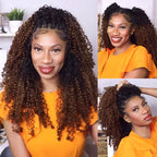 QVR #T1B/30 Feather Crochet Human Hair Burmese Curly Machine Made Crochet Weave Hair Extensions