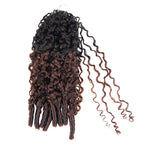 P3G5|Ombre #T1B/4 Burmese Curly Feather Crochet Human Hair