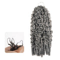 Member Sale|QVR Burmese Curly Feather Crochet Human Hair Salt Pepper Crochet Hair