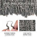 Member Sale|QVR Burmese Curly Feather Crochet Human Hair Salt Pepper Crochet Hair