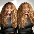 QVR Seamless Burmese Curly Feather Crochet Hair Highlight #P4/27 Machine Made Human Hair Extensions