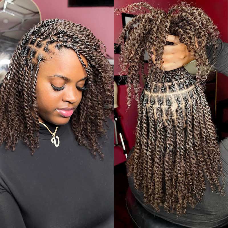 QVR Dark Brown Afro kinky Bulk Hair Extensions For Braiding Dreadlock Human Hair