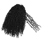 QVR Afro Twist Curly Crochet Hair Natural Black Machine Made Feather Crochet Human Hair Extension