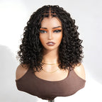 QVR Knotless Boho Braid 5X5 Lace Closure Wig with Braided Top Wear To Go Virgin Human Hair Wigs