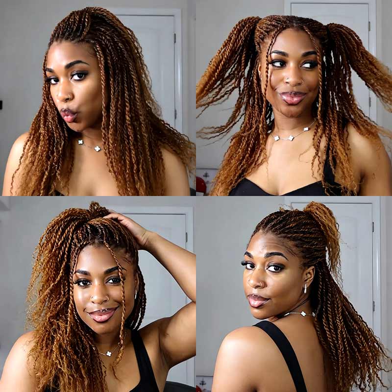 QVR Affordable Afro Kinky Bulk Human Hair Auburn Color For Braiding DreadLock