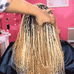 QVR #27+#613+#30 Blonde Highlights Afro kinky Bulk Human Hair for Braiding & Twists