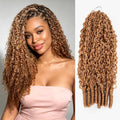 QVR Honey Blonde #27 Feather Crochet Human Hair Burmese Curly Crochet Weave Hair Extensions