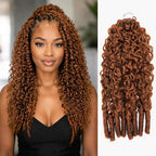 QVR Burmese Curly Feather Crochet Human Hair Highlight #P27/30 Miracle Knots Crochet Weave Hair Extensions