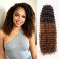 QVR Ombre #T4/30 Human Crochet Hair Small Kinky Curly Machine Made Feather Crochet Hairstyle