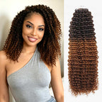 QVR Ombre #T4/30 Human Crochet Hair Small Kinky Curly Machine Made Feather Crochet Hairstyle