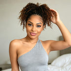 QVR Ombre #T4/30 Human Crochet Hair Small Kinky Curly Machine Made Feather Crochet Hairstyle
