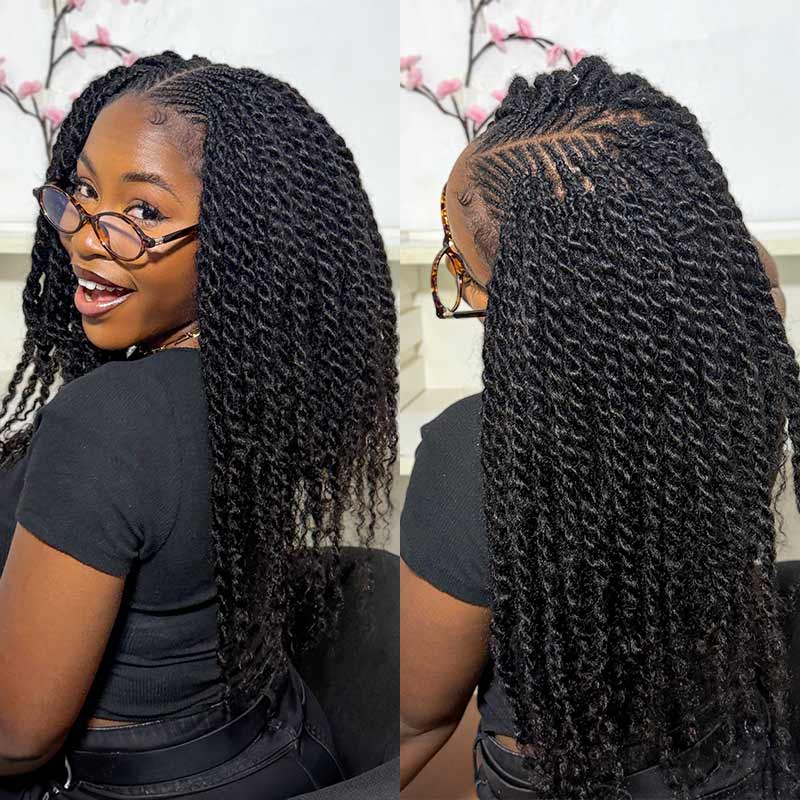 QVR No Short Hair Upgraded Afro Kinky Bulk Human Hair for Braiding & Mini Twists