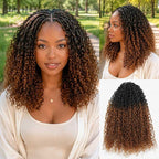 QVR #T1B/30 Feather Crochet Human Hair Burmese Kinky Curly Machine Made Crochet Weave Hair Extensions