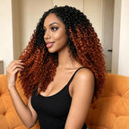 QVR Burmese Curly Feather Crochet Human Hair #T1B/350 Miracle Knots Machine Made Crochet Weave Hair Extensions