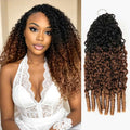 QVR Burmese Curly Feather Crochet Human Hair Ombre #T1B/30/27 Machine Made Crochet Weave Hair Extensions