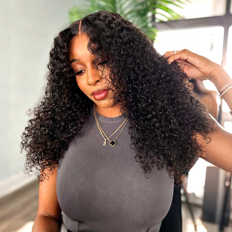 QVR Burmese Curly 5X5 Lace Closure Wig Wear To Go 4Pre Design Virgin Human Hair Wigs