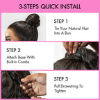 QVR Drawstring Ponytail Extension Burmese Curly Human Hair Ponytail Hairstyle