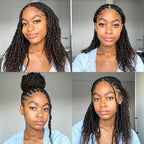 QVR Ombre Brown #T1B/4 Afro kinky Bulk Human Hair for Braiding & Twists