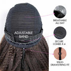 QVR 4C Edges Yaki Straight 9x6 Lace Short Bob Wigs Glueless Human Hair Wig