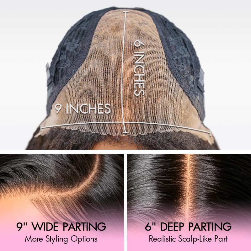 QVR 4C Edges Yaki Straight 9x6 Lace Short Bob Wigs Glueless Human Hair Wig