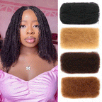 QVR Brazilian Remy Hair Afro kinky Bulk Human Hair For Braiding Dreadlock Hair