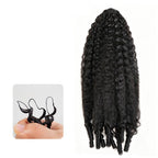 QVR Kinky Straight Feather Crochet Human Hair with Sprial Ends Machine Made Crochet Weave Hair Extensions