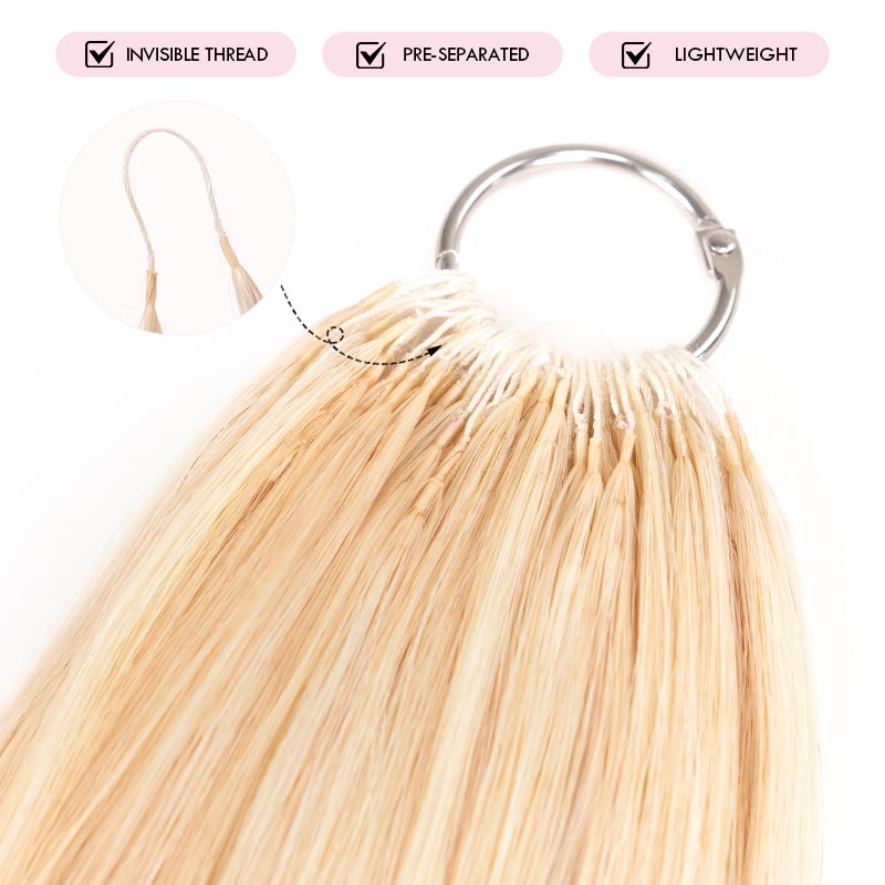 QVR Silk Straight Feather Crochet Human Hair Platinum Blonde #1001 Machine Made Crochet Weave Hair Extensions