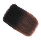 QVR Ombre Brown #T1B/4 Afro kinky Bulk Human Hair for Braiding & Twists