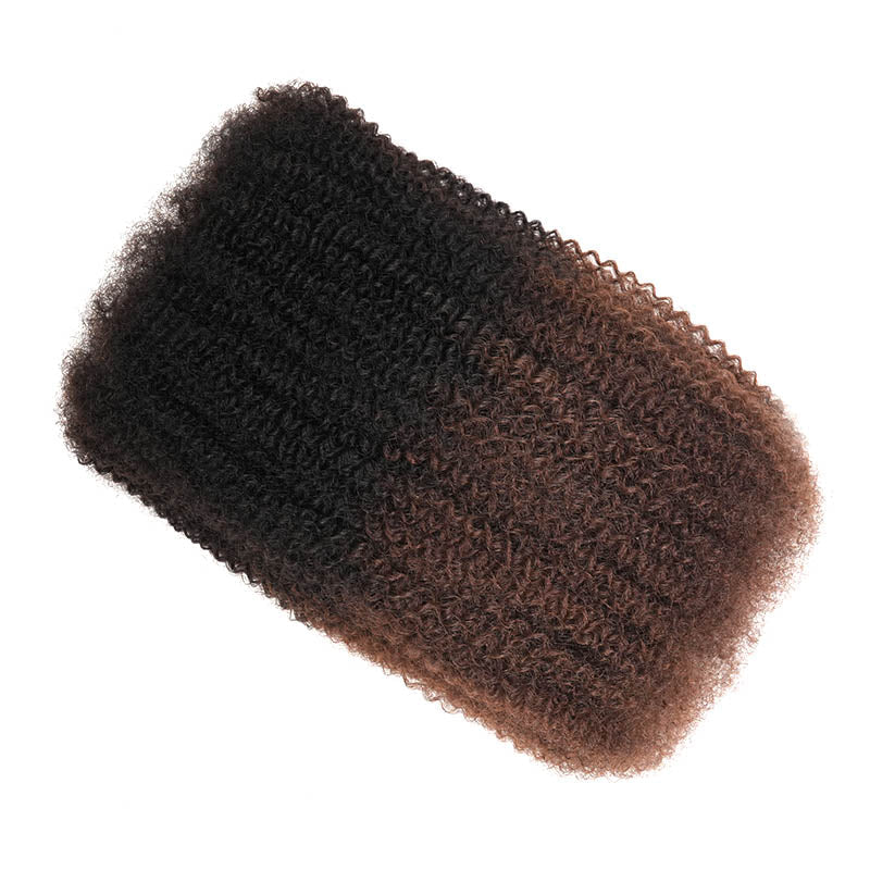 QVR Ombre Brown #T1B/4 Afro kinky Bulk Human Hair for Braiding & Twists