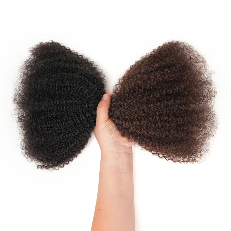 QVR Ombre Brown #T1B/4 Afro kinky Bulk Human Hair for Braiding & Twists