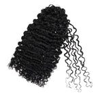 QVR Water Deep Wave Feather Crochet Human Hair Natural Black Miracle Knots Crochet Weave Hair Extensions