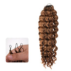 QVR Water Wave Feather Crochet Human Hair Highlight #P4/27 Miracle Knots Crochet Weave Hair Extensions