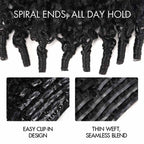 QVR Burmese Curly PU Clip In Hair Extensions 9PCS 5PCS Volumizer Human Hair