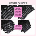 QVR Tight Curly PU Clip In Hair Extensions 9PCS 5PCS Volumizer Human Hair