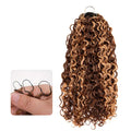 QVR Twist Curly Feather Crochet Human Hair Highlight #P4/27 Miracle Knots Crochet Weave Hair Extensions