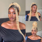 QVR #613 Blonde Color Afro kinky Bulk Human Hair for Braiding & Twists