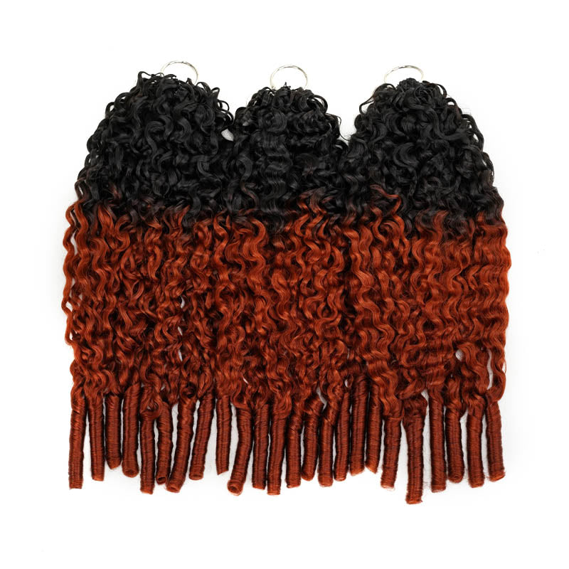 QVR Burmese Curly Feather Crochet Human Hair #T1B/350 Miracle Knots Machine Made Crochet Weave Hair Extensions