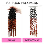 QVR Burmese Curly Feather Crochet Human Hair #T1B/350 Miracle Knots Machine Made Crochet Weave Hair Extensions