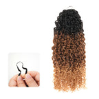 QVR Twist Curly Feather Crochet Human Hair Ombre #T1B/30/27 Miracle Knots Crochet Weave Hair Extensions