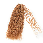 QVR Twist Curly Feather Crochet Human Hair Honey Blonde Miracle Knots Crochet Weave Hair Extensions