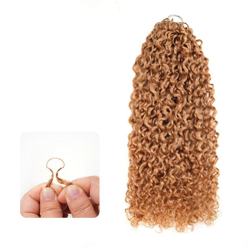 QVR Twist Curly Feather Crochet Human Hair Honey Blonde Miracle Knots Crochet Weave Hair Extensions
