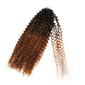 QVR #2/30 Mixed Subtle Ombre Feather Crochet Human Hair Small Kinky Curly Miracle Knots Crochet Weave Hair Extensions