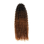 QVR #2/30 Mixed Subtle Ombre Feather Crochet Human Hair Small Kinky Curly Miracle Knots Crochet Weave Hair Extensions