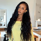 QVR Body Wave Crochet Hair Natural Black Machine Made Feather Human Hair Extension
